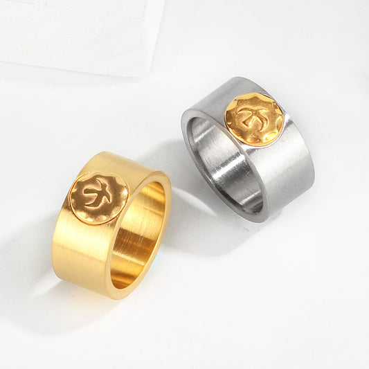 Stainless Steel Thunderbird Stamp Ring