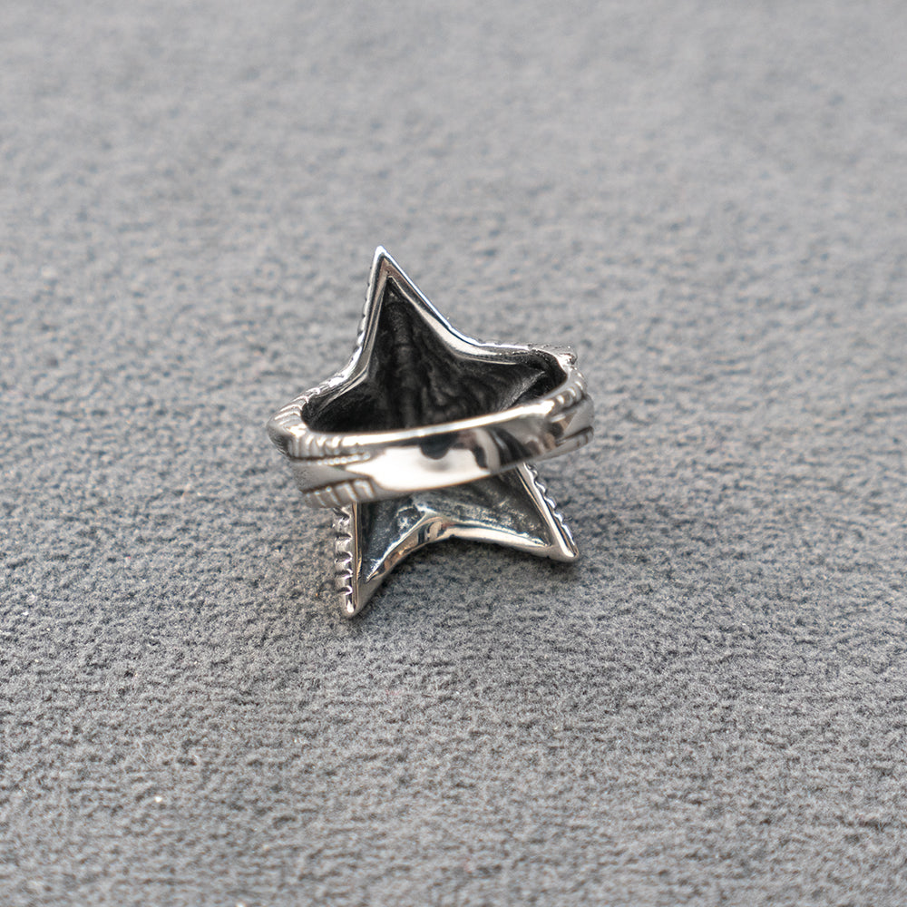 3D Star Stainless Steel Ring Starfish Inspired