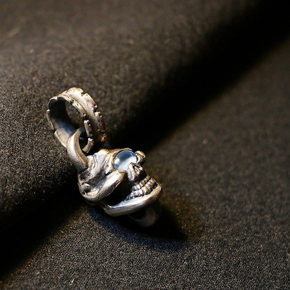 One Eyed Skull Pendant Japanese Design | 925 Silver