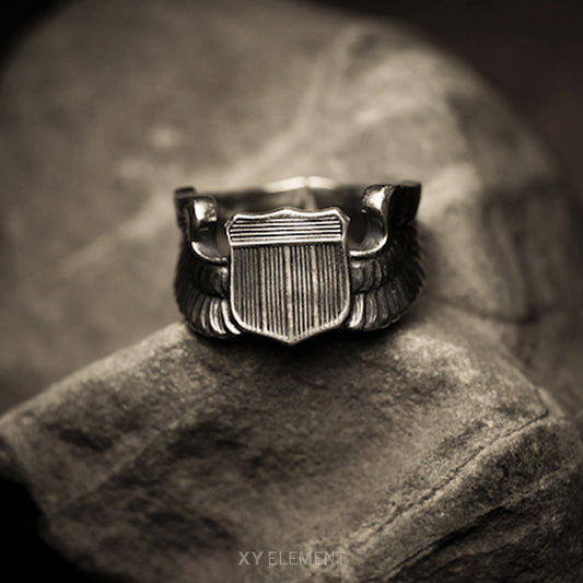 WW2 Air Force Flying Tigers Pilot Badge Aviators Ring