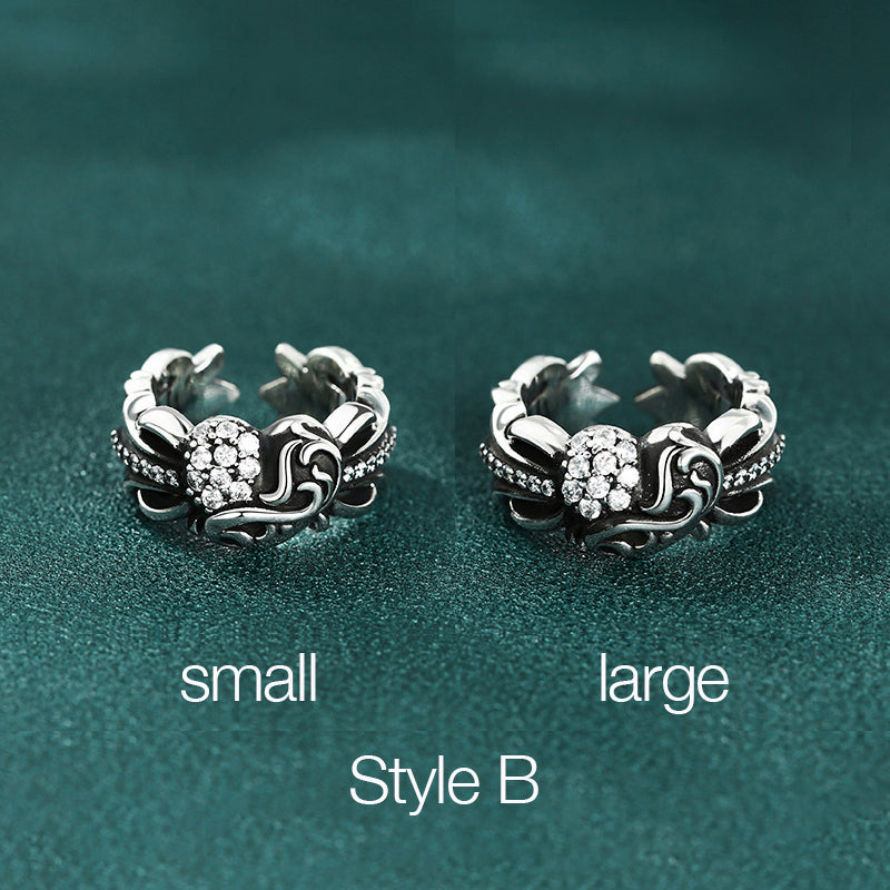 Floral CZ Silver Ring