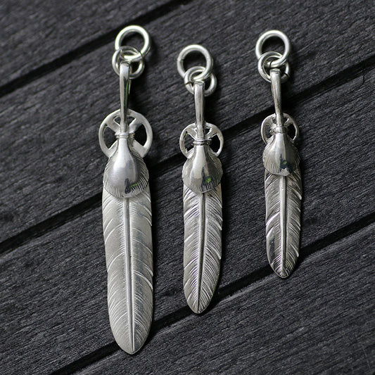 Heart Wheel Feather Pendant, Japanese Design, Native American Inspired