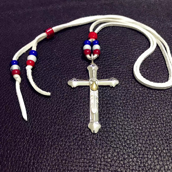 Takahashi Goro’s Style 925 Sterling Silver Cross Pendant Necklace