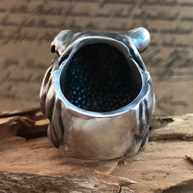 British Bulldog Solid S925 Sterling Silver Ring
