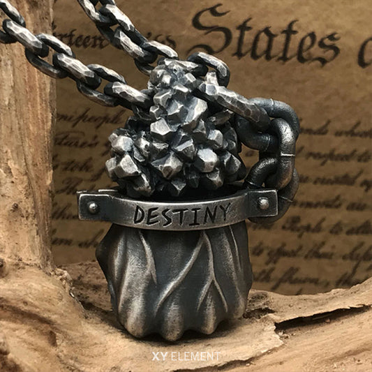 Fist of Fate Solid 925 Sterling Silver Pendant