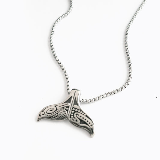 維京圖騰 鯨尾 吊飾項鍊 N1008