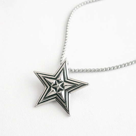 潮星 C★S 風格 STAR IN STAR 項鍊 N1010