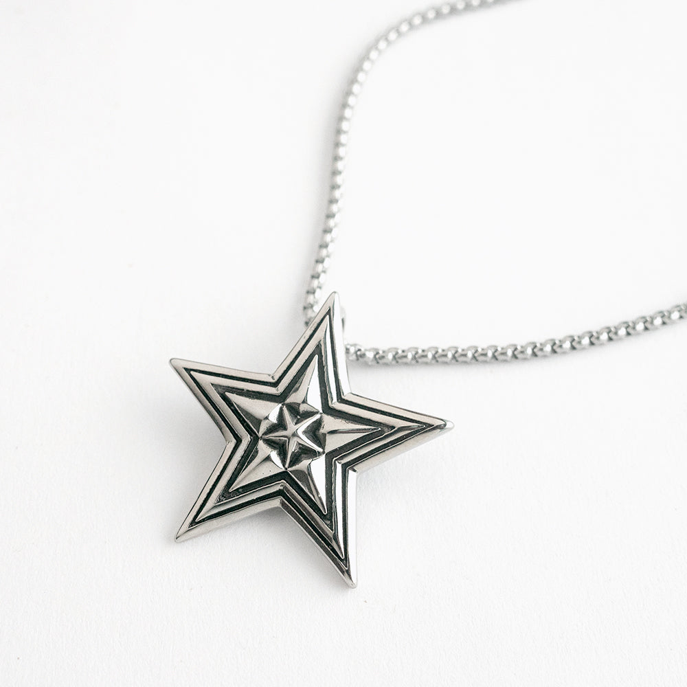 潮星 C★S 風格 STAR IN STAR 項鍊 N1010