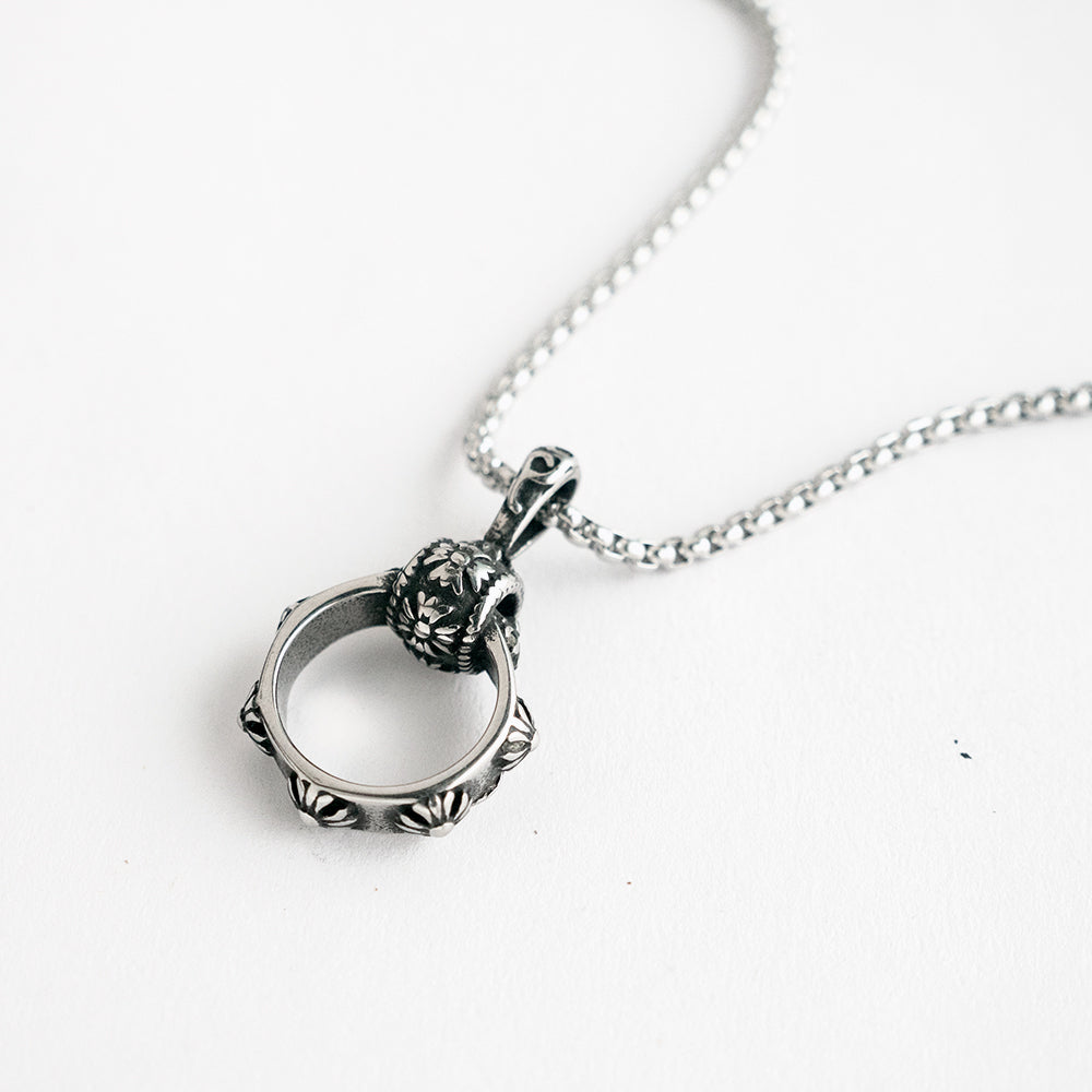 經典十字球環 克羅心風格 項鍊吊飾 N1020