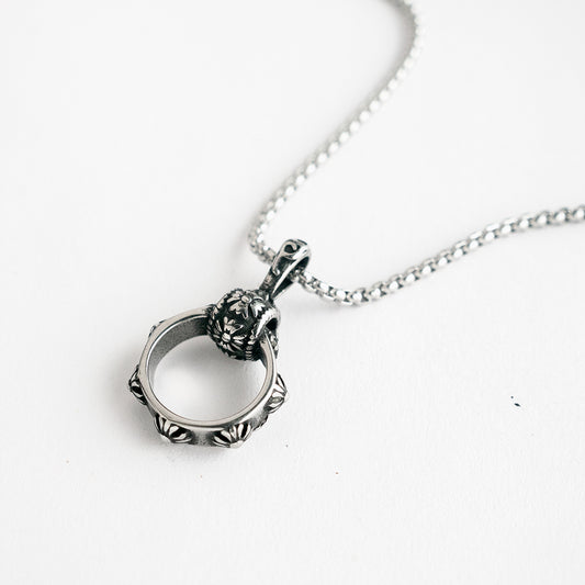 經典十字球環 克羅心風格 項鍊吊飾 N1020