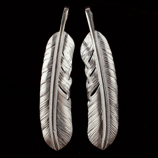 Plain Gold Tip Feather Pendant, Japanese Design, Native American Inspired