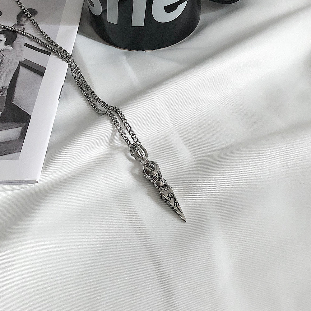 Vajra Tibetan rdo-rje Stainless Steel Necklace