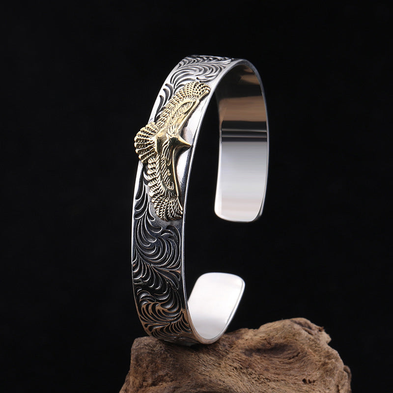 Eagle Arabesque Totem Cuff Bracelet