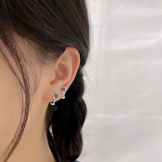 小愛心 小星星 無耳洞 耳夾 耳飾 E4023 (L1)