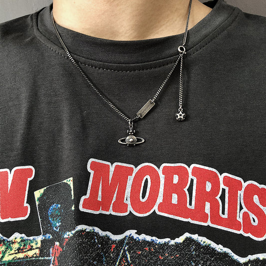 Galaxy Planet Star Stainless Steel KPOP TikTok Style