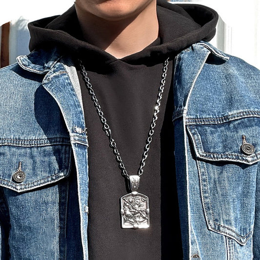 Gothic Knight Stainless Steel Necklace