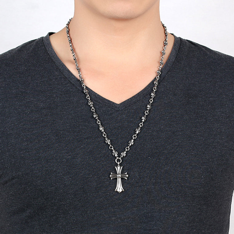 經典 克羅心風格 十字架串鍊 N1028