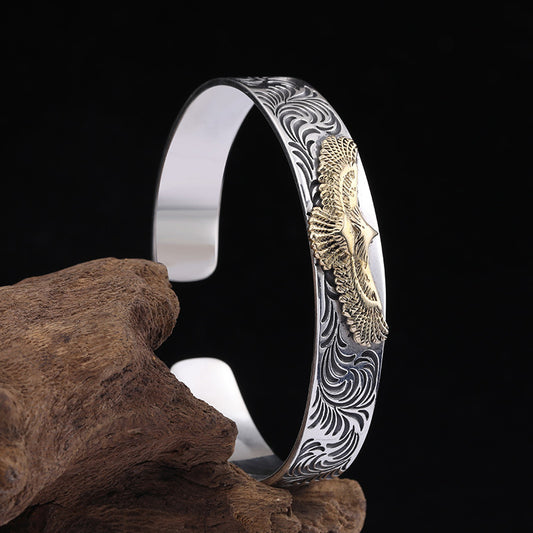 Eagle Arabesque Totem Cuff Bracelet