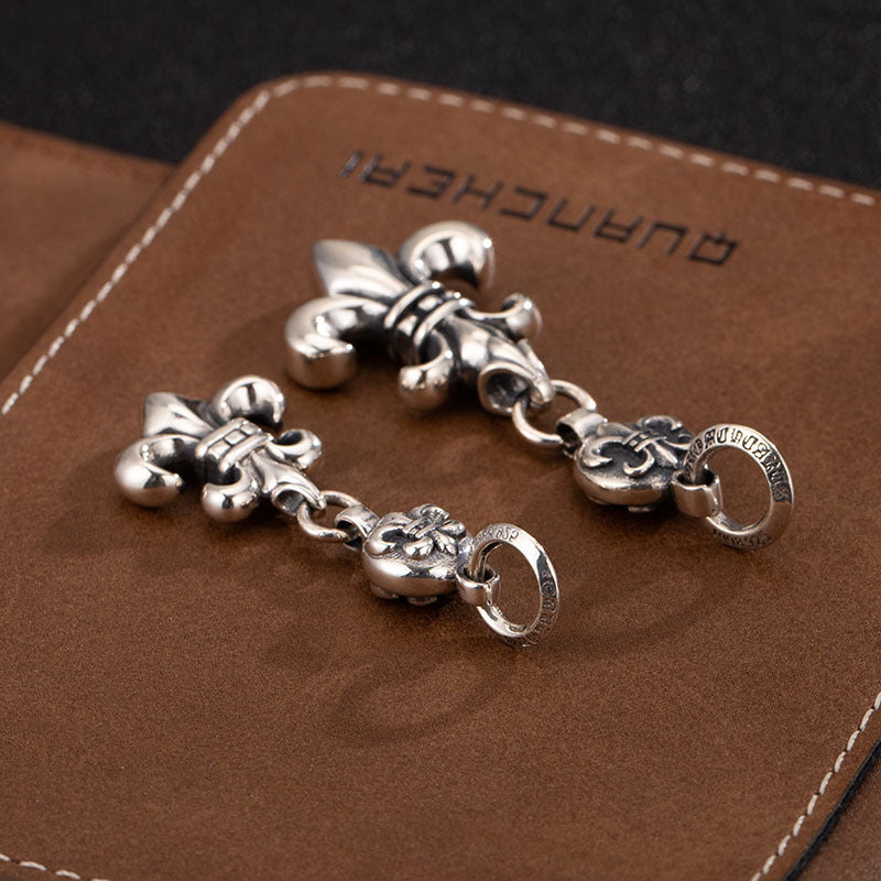 Fleur De Lis with Cross Ball Pendant - Vendors