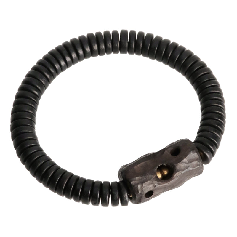 Natural Sandalwood with Brass Beads Bracelet