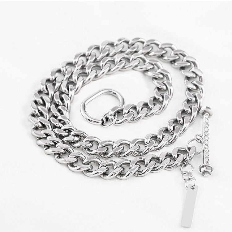 奧地利水鑽OT扣 古巴鍊 嘻哈項鍊 N1098