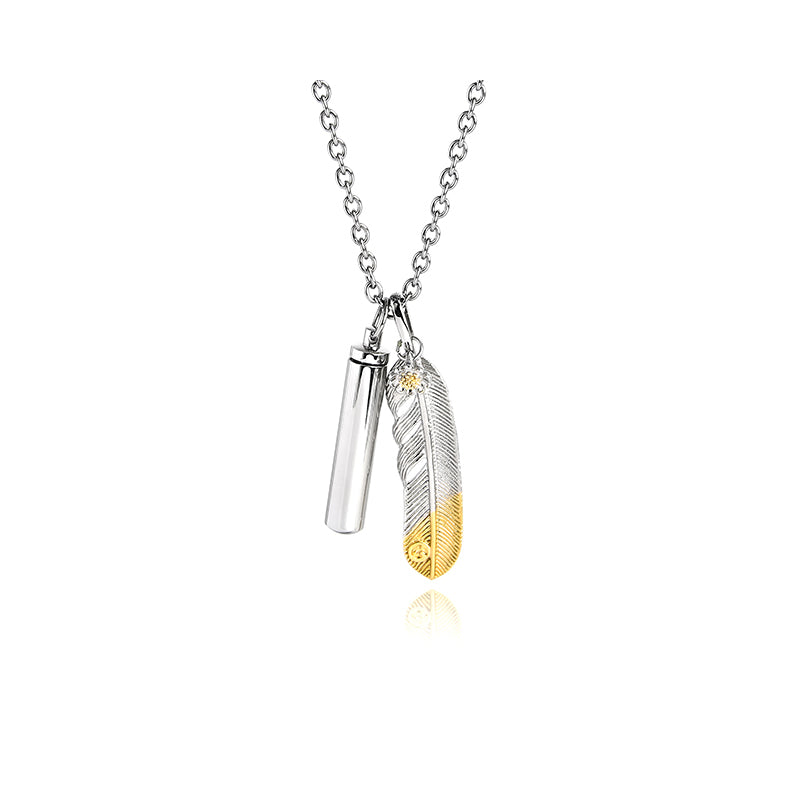 Daisy Feather Elements Stainless Steel Necklace G-Dragon KPOP Style