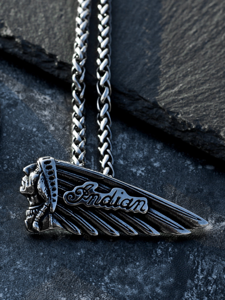 印第安酋長 Tribal Biker 吊飾項鍊 N1090
