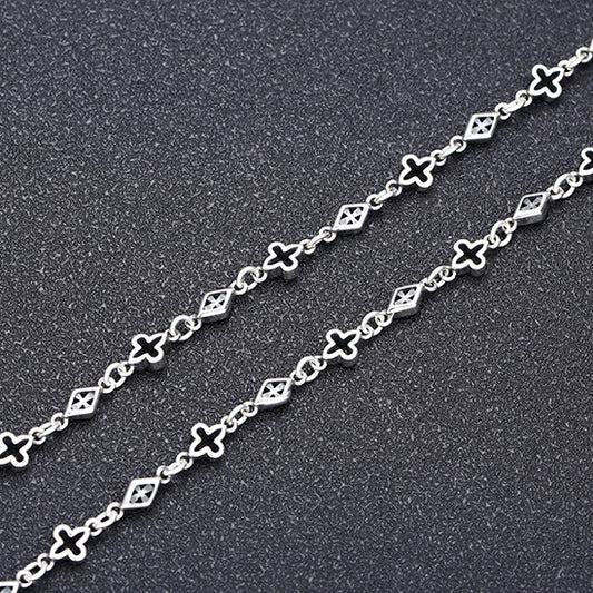 Mini Skull Cross Crown Charms Necklace