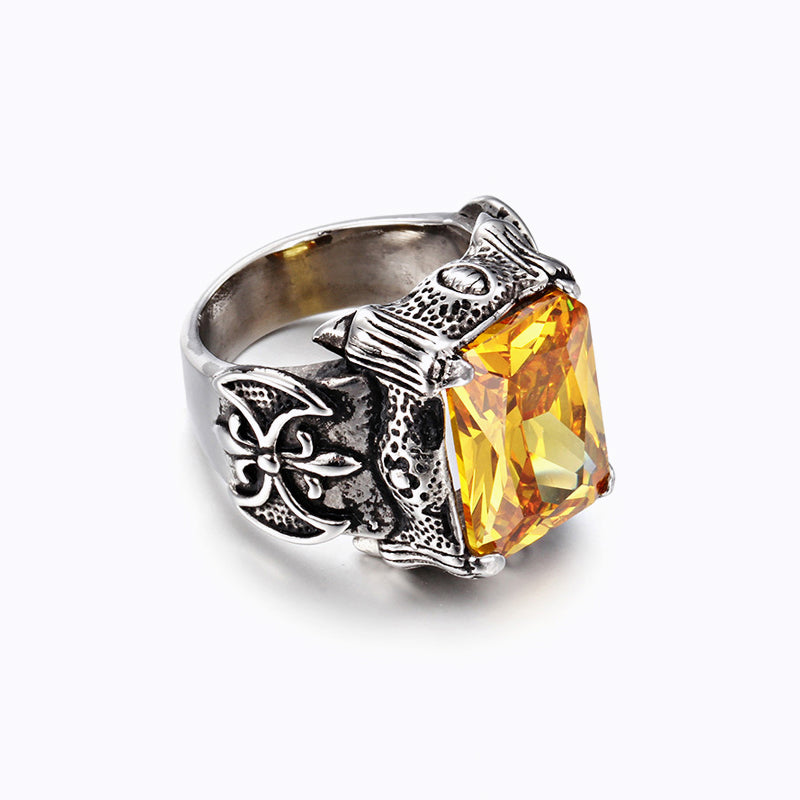 霸氣水晶半寶石 嘻哈 Hip-hop Kpop 戒指 R2031