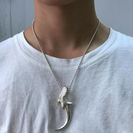 Eagle Claw Sterling Silver Pendant, Japanese Design, Native American Inspired