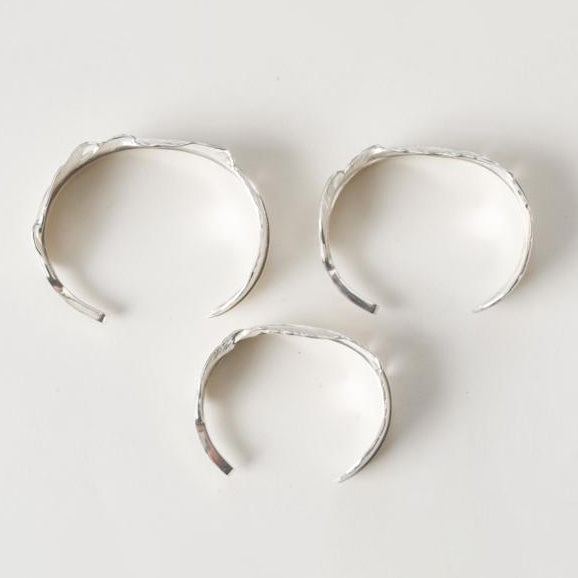 Silver Feather Cuff Bracelet for Men