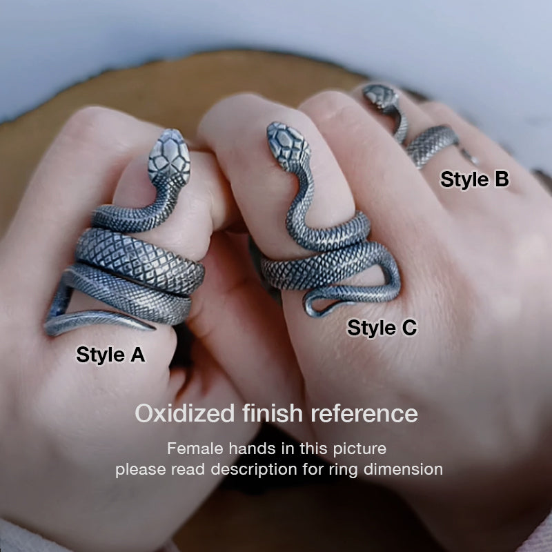 Silver Snake Pinky Ring