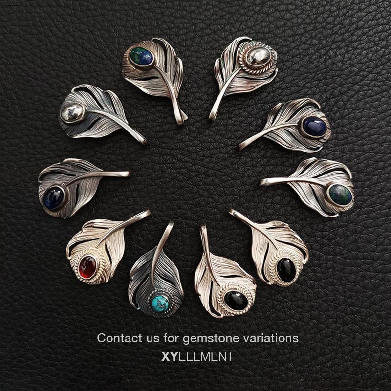 Phoenix Feather Gemstone Pendant