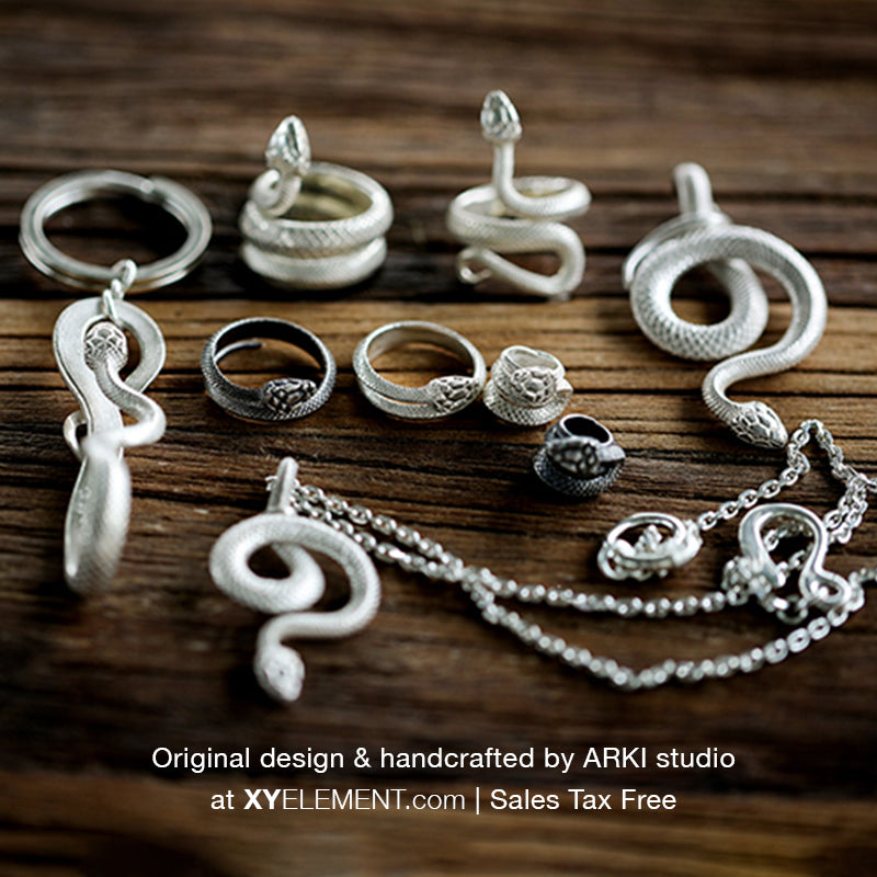 Bold Snake Silver Ring for Men