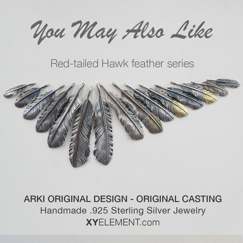 Red-tailed Hawk Feather with Natural Turquoise