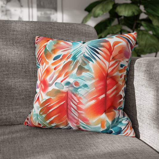 Boho Abstract Floral Throw Pillow Cover (02)
