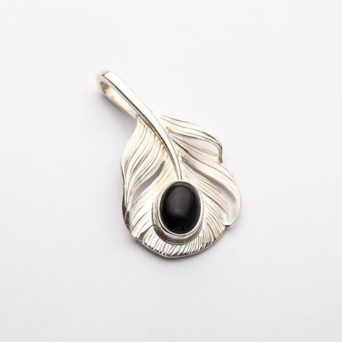 Phoenix Feather Gemstone Charm Pendant