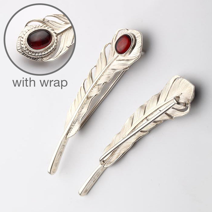 Phoenix Feather Gemstone Brooch Pin