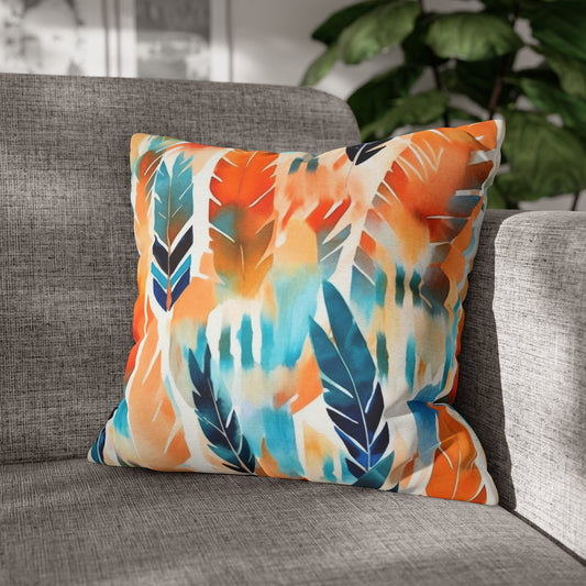 Boho Abstract Floral Throw Pillow Cover (06)