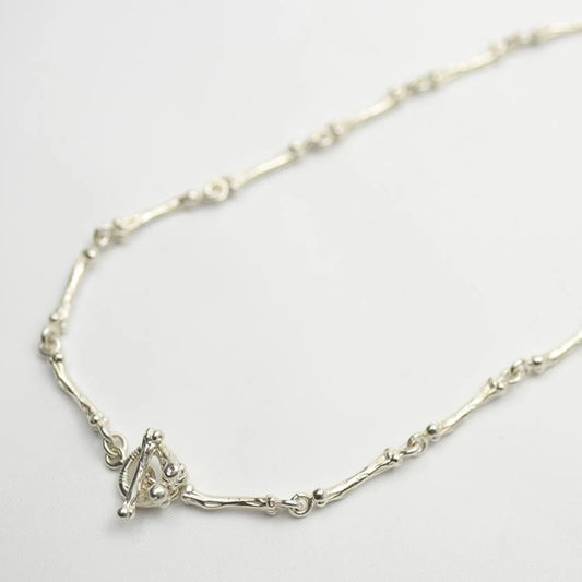 Silver Bone Link Bracelet Necklace