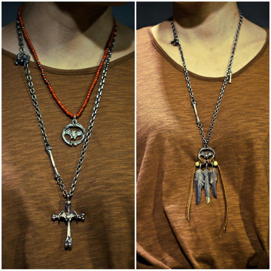 Silver Bat Charm Pendant