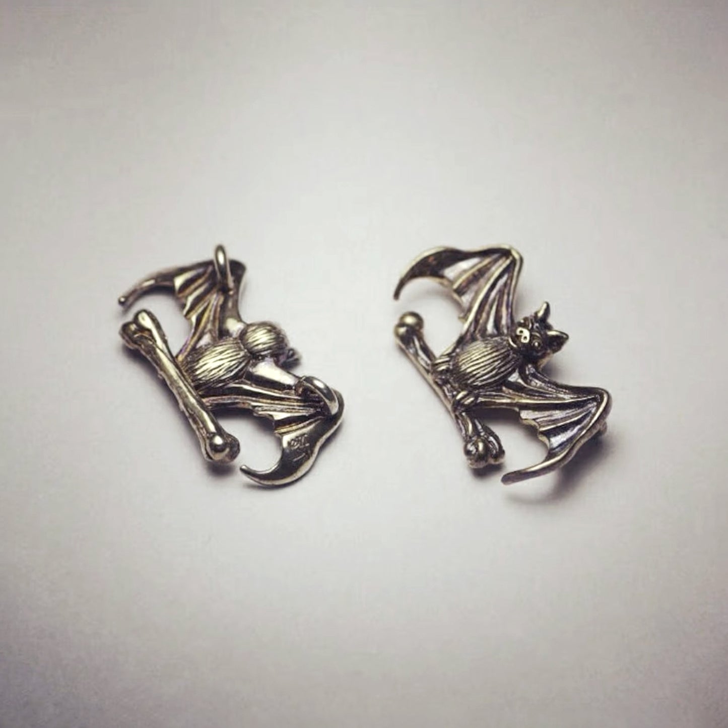 Silver Bat Charm Pendant