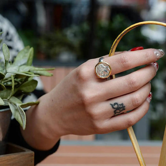Goddess Arethusa Coin Ring Ancient Greek Mythology