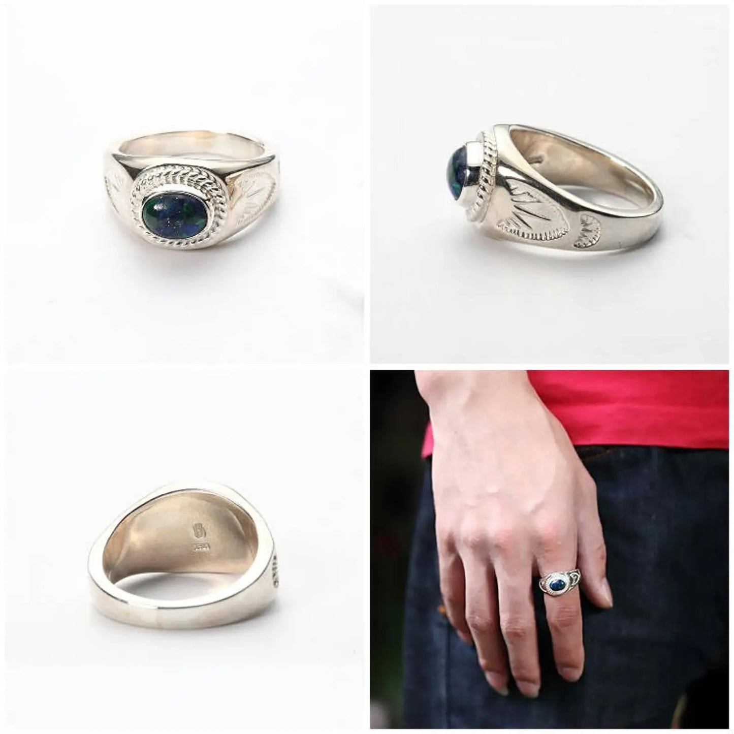 Tribal Signet Ring with Gemstone