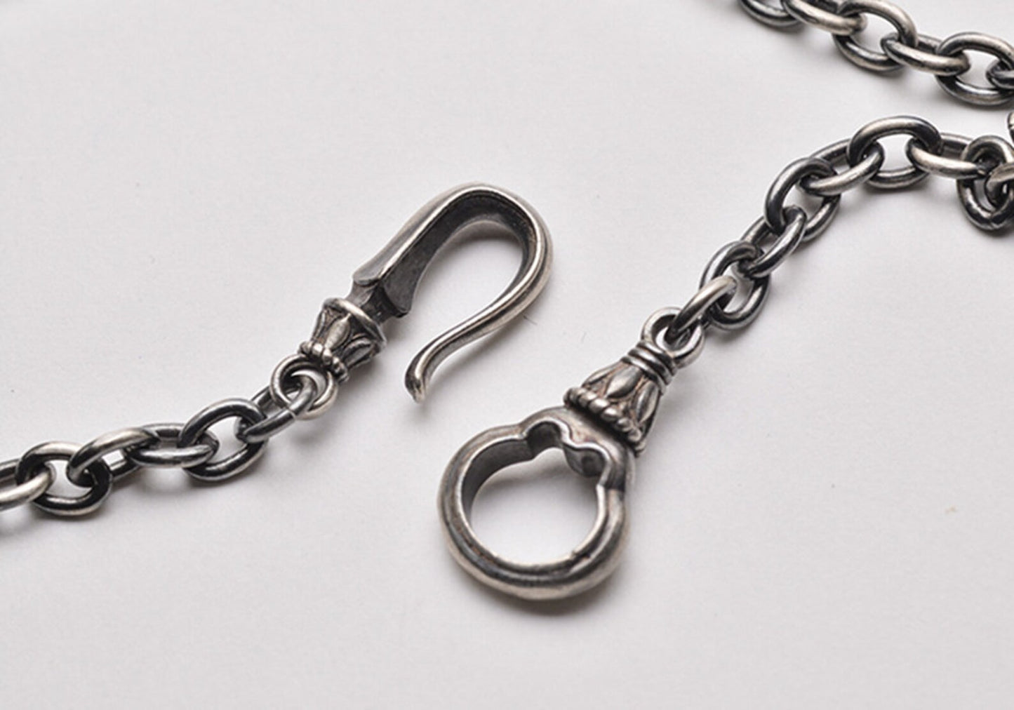 Lightning Bolt Storm Cloud OT Clasp Chain Necklace