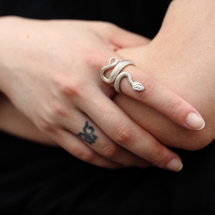 Silver Snake Ring - Temu