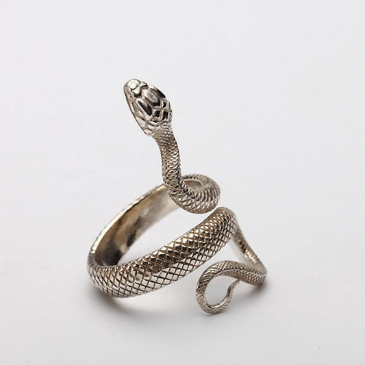 Silver Snake Ring for Women Handcrafted S925