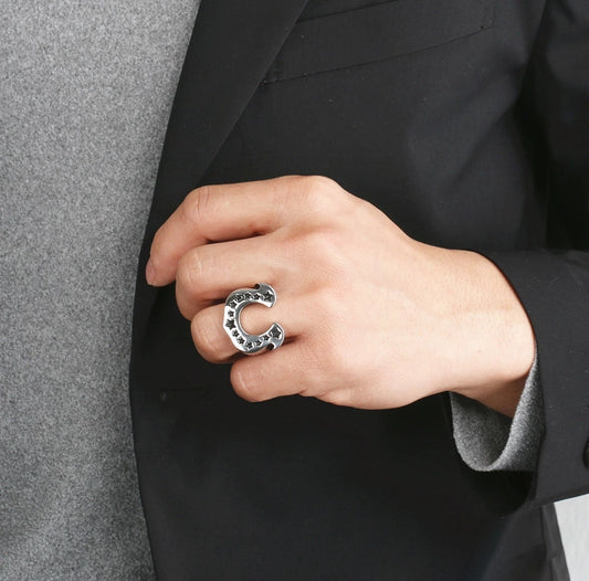 C★S風格 馬蹄星星戒指 R2015