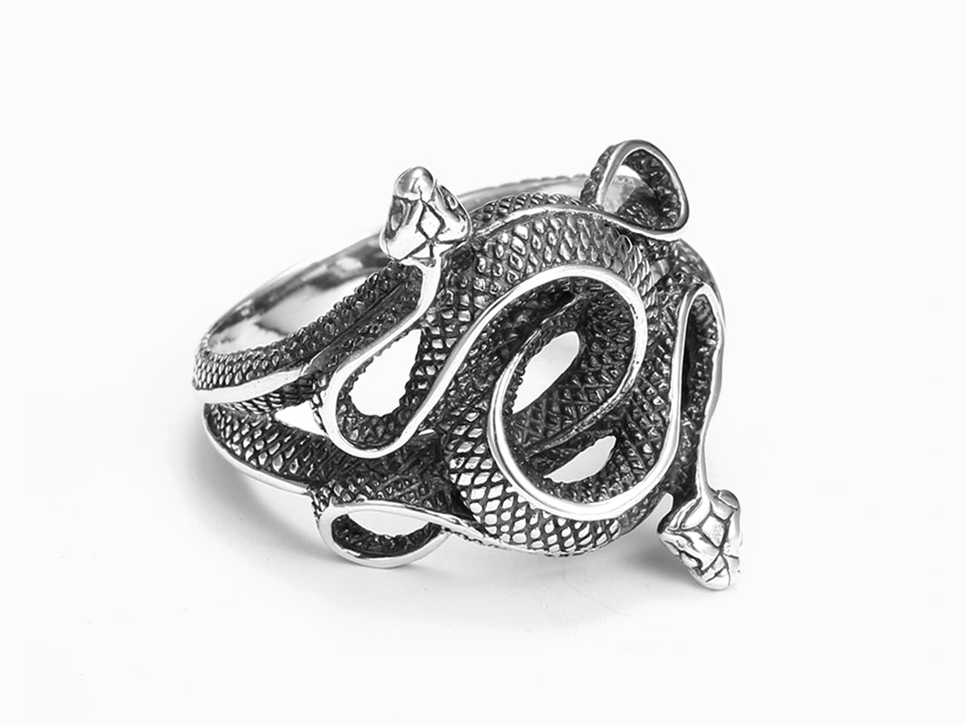 Iconic Intertwined Silver Snake Ring 'Natural Born Killers' Ring Made-to-order