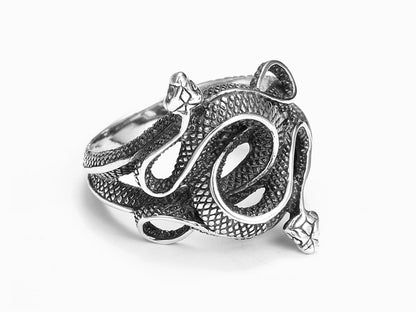 Iconic Intertwined Silver Snake Ring 'Natural Born Killers' Ring